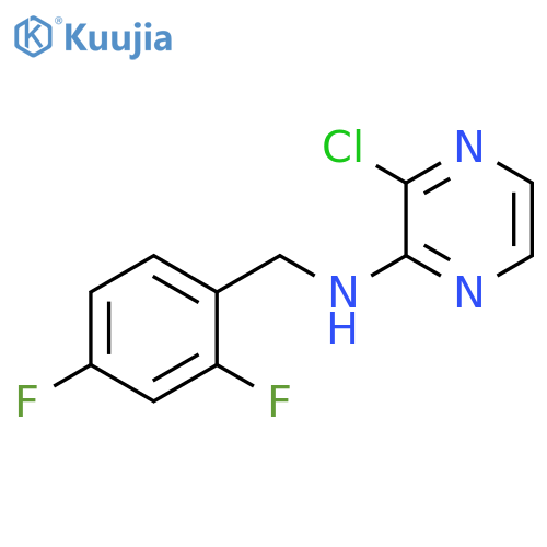 3-chloro-N-(2,4-difluorobenzyl)pyrazin-2-amine structure