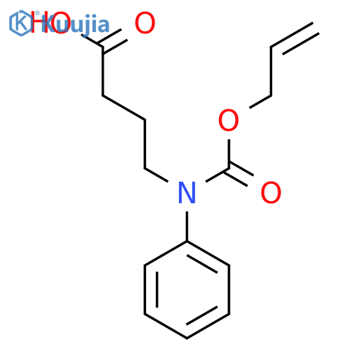 4-{phenyl(prop-2-en-1-yloxy)carbonylamino}butanoic acid structure