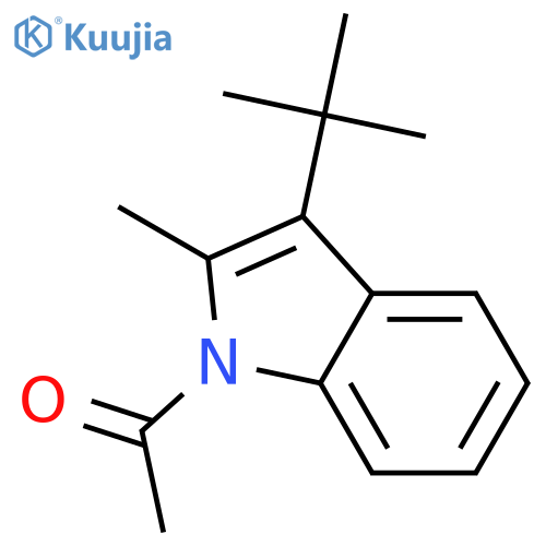 1H-Indole, 1-acetyl-3-(1,1-dimethylethyl)-2-methyl- structure