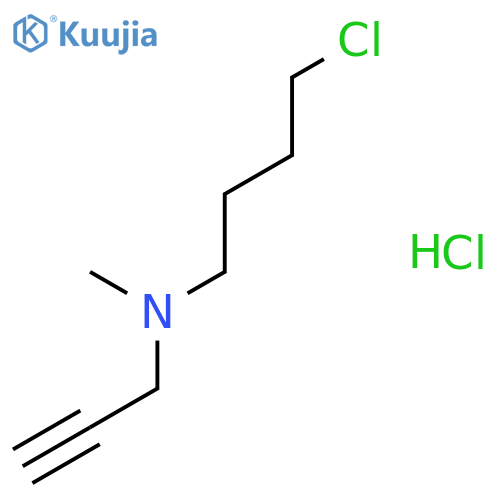 1-Butanamine, 4-chloro-N-methyl-N-2-propynyl-, hydrochloride structure