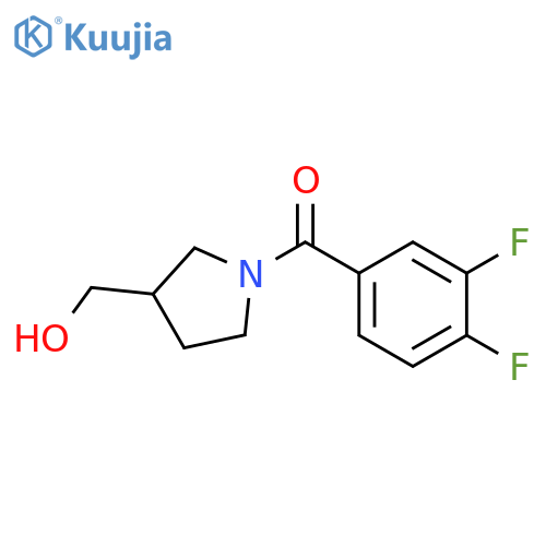 (3,4-difluorophenyl)(3-(hydroxymethyl)pyrrolidin-1-yl)methanone structure
