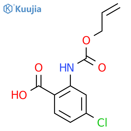 4-chloro-2-{(prop-2-en-1-yloxy)carbonylamino}benzoic acid structure