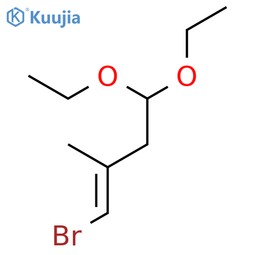 1-bromo-4,4-diethoxy-2-methylbut-1-ene structure