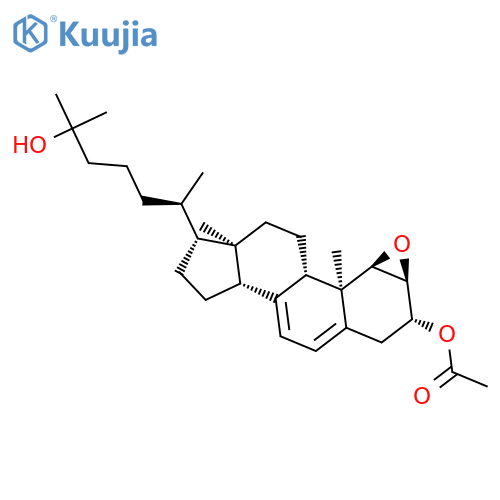 Cholesta-5,7-diene-3,25-diol, 1,2-epoxy-, 3-acetate, (1a,2a,3b)- structure