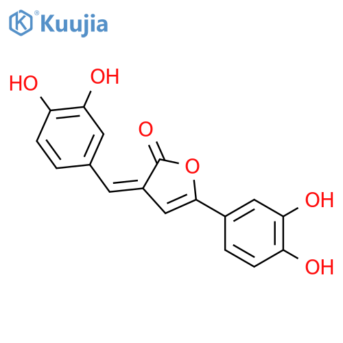 2(3H)-Furanone,5-(3,4-dihydroxyphenyl)-3-[(3,4-dihydroxyphenyl)methylene]-, (3E)- structure