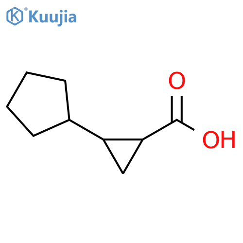 2-cyclopentylcyclopropane-1-carboxylic acid structure