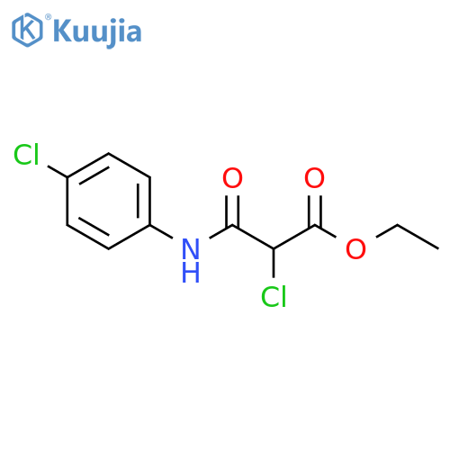 Propanoic acid, 2-chloro-3-[(4-chlorophenyl)amino]-3-oxo-, ethyl ester structure