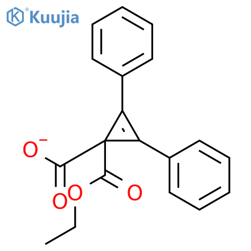 2-Cyclopropene-1,1-dicarboxylic acid, 2,3-diphenyl-, monoethyl ester structure