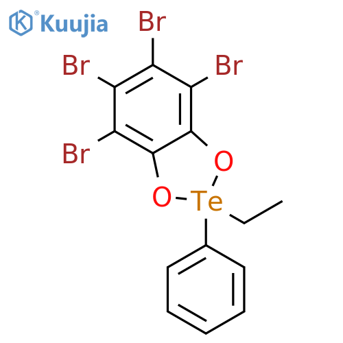 1,3,2-Benzodioxatellurole, 4,5,6,7-tetrabromo-2-ethyl-2-phenyl- structure