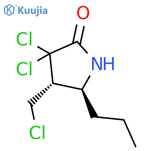 2-Pyrrolidinone, 3,3-dichloro-4-(chloromethyl)-5-propyl-, trans- structure