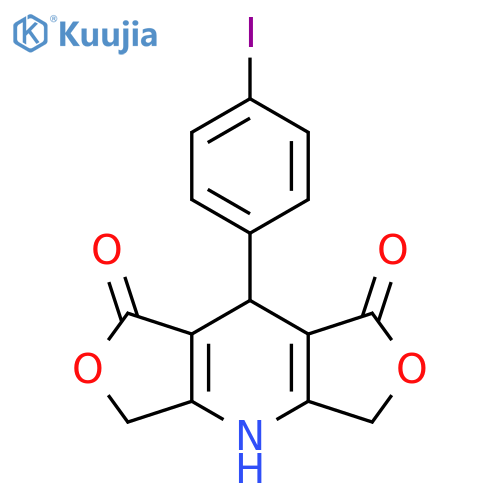 1H,3H-Difuro[3,4-b:3',4'-e]pyridine-1,7(4H)-dione,5,8-dihydro-8-(4-iodophenyl)- (9CI) structure