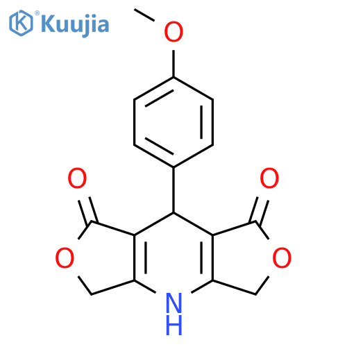 1H,3H-Difuro[3,4-b:3',4'-e]pyridine-1,7(4H)-dione,5,8-dihydro-8-(4-methoxyphenyl)- (9CI) structure