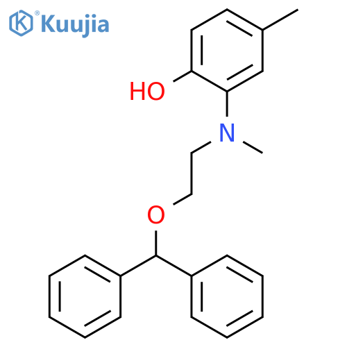 Phenol, 2-[[2-(diphenylmethoxy)ethyl]methylamino]-4-methyl- structure