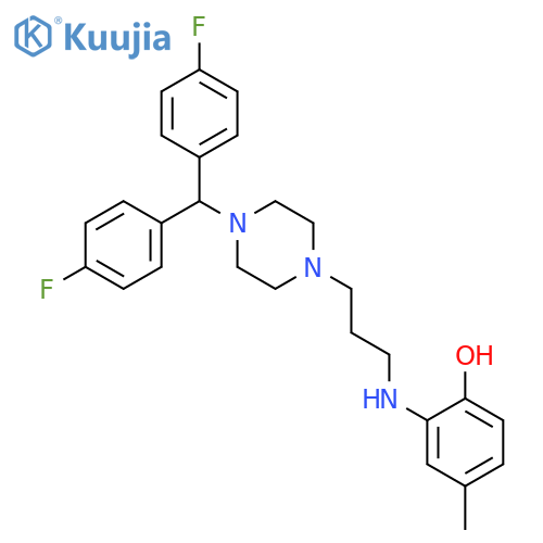 Phenol,2-[[3-[4-[bis(4-fluorophenyl)methyl]-1-piperazinyl]propyl]amino]-4-methyl- structure