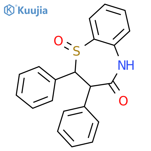 1,5-Benzothiazepin-4(5H)-one, 2,3-dihydro-2,3-diphenyl-, 1-oxide structure