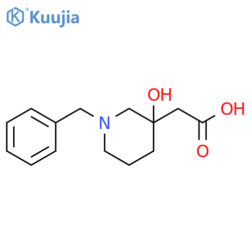 2-(1-benzyl-3-hydroxypiperidin-3-yl)acetic acid structure