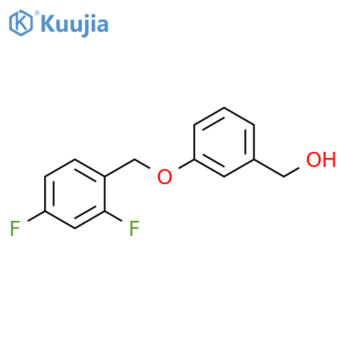 {3-(2,4-difluorophenyl)methoxyphenyl}methanol structure