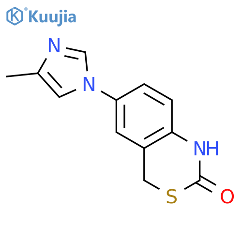 2H-3,1-Benzothiazin-2-one, 1,4-dihydro-6-(4-methyl-1H-imidazol-1-yl)- structure