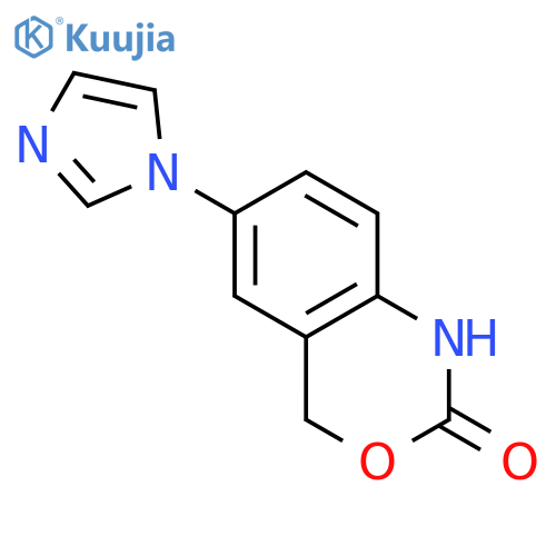 2H-3,1-Benzoxazin-2-one, 1,4-dihydro-6-(1H-imidazol-1-yl)- structure