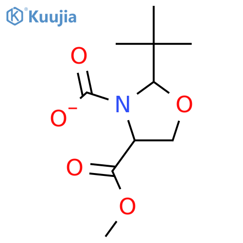 (2R,4S)-3-tert-Butyl 4-methyl-2-tert-butyloxazolidine-3,4-dicarboxylate structure