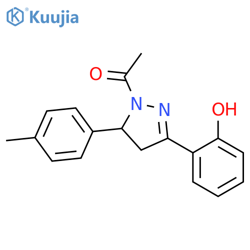 1-[3-(2-hydroxyphenyl)-5-(4-methylphenyl)-4,5-dihydro-1H-pyrazol-1-yl]ethan-1-one structure
