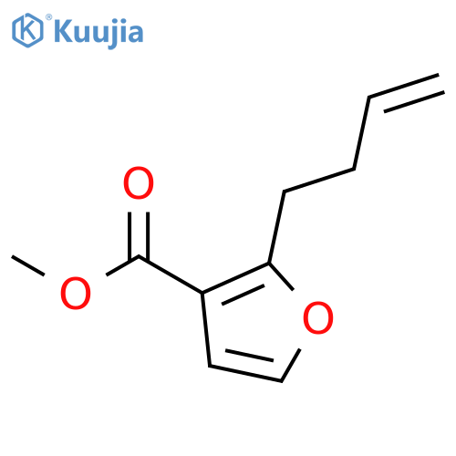 3-Furancarboxylic acid, 2-(3-butenyl)-, methyl ester structure
