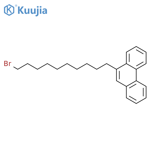 Phenanthrene, 9-(10-bromodecyl)- structure
