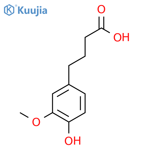 4-(4-hydroxy-3-methoxyphenyl)butanoic acid structure