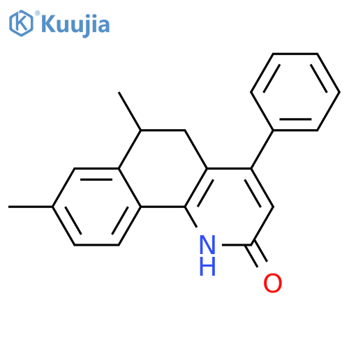 Benzo[h]quinolin-2(1H)-one, 5,6-dihydro-6,8-dimethyl-4-phenyl- structure