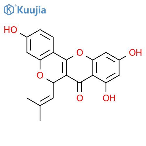 6H,7H-[1]Benzopyrano[4,3-b][1]benzopyran-7-one,3,8,10-trihydroxy-6-(2-methyl-1-propenyl)- structure