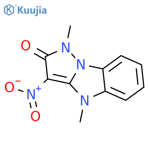 1H-Pyrazolo[1,5-a]benzimidazol-2(4H)-one, 1,4-dimethyl-3-nitro- structure