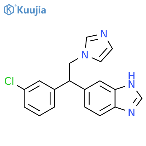 1H-Benzimidazole, 5-[1-(3-chlorophenyl)-2-(1H-imidazol-1-yl)ethyl]- structure