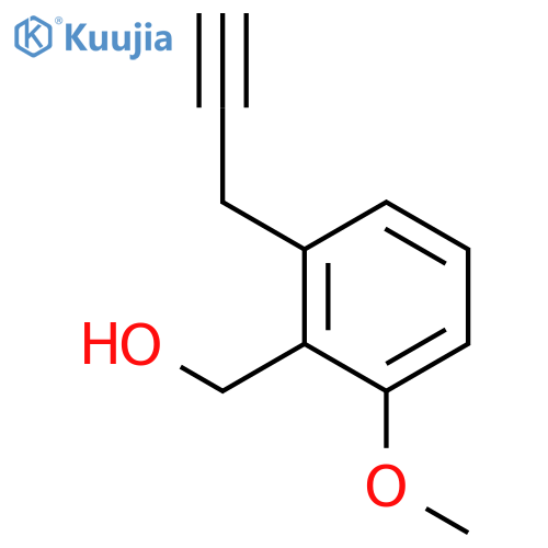 Benzenemethanol, 2-methoxy-6-(2-propynyl)- structure