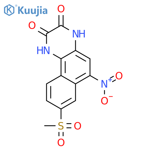Benzo[f]quinoxaline-2,3-dione, 1,4-dihydro-8-(methylsulfonyl)-6-nitro- structure