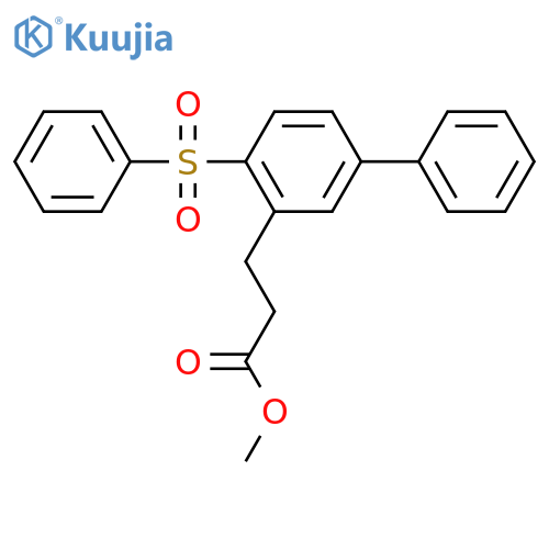 [1,1'-Biphenyl]-3-propanoic acid, 4-(phenylsulfonyl)-, methyl ester structure