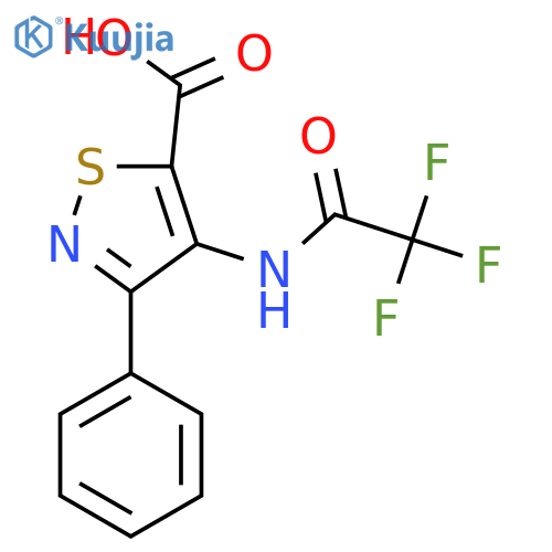 3-Phenyl-4-(2,2,2-trifluoroacetamido)-1,2-thiazole-5-carboxylic acid structure