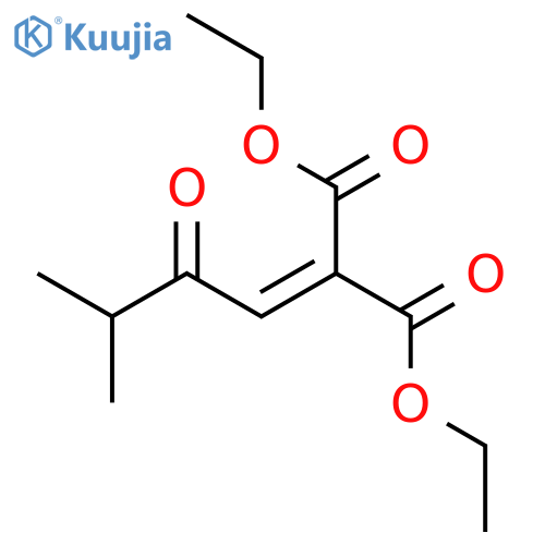 Propanedioic acid, (3-methyl-2-oxobutylidene)-, diethyl ester structure