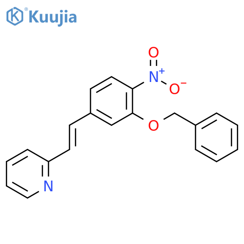 Pyridine, 2-[2-[4-nitro-3-(phenylmethoxy)phenyl]ethenyl]- structure