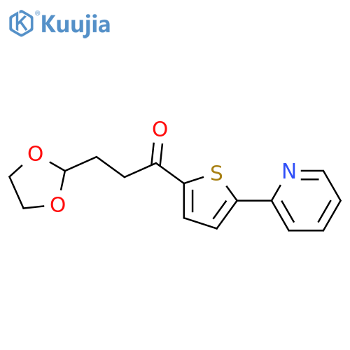 1-Propanone, 3-(1,3-dioxolan-2-yl)-1-[5-(2-pyridinyl)-2-thienyl]- structure