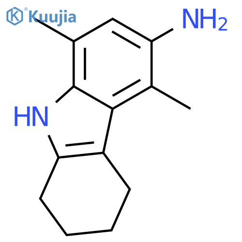 2,3,4,9-tetrahydro-5,8-dimethyl-1H-Carbazol-6-amine structure