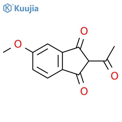 1H-Indene-1,3(2H)-dione, 2-acetyl-5-methoxy- structure