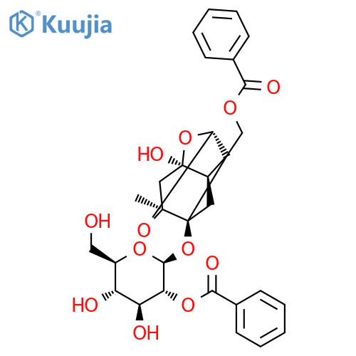 ((1aR,1a<sup>1</sup>S,2R,3aR,5S,5aR)-5a-(((2S,3R,4S,5S,6R)-3-(benzoyloxy)-4,5-dihydroxy-6-(hydroxymethyl)tetrahydro-2H-pyran-2-yl)oxy)-2-hydroxy-5-methyltetrahydro-1H-3,4-dioxa-2,5-methanocyclobuta[cd]pentalen-1a<sup>1</sup>(3aH)-yl)methyl benzoate structure