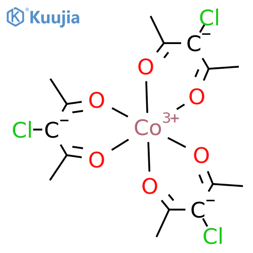 Cobalt,tris(3-chloro-2,4-pentanedionato-kO,kO')-, (OC-6-11)- (9CI) structure