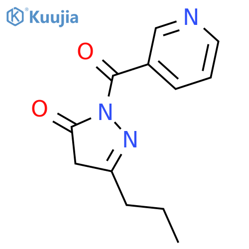 3H-Pyrazol-3-one, 2,4-dihydro-5-propyl-2-(3-pyridinylcarbonyl)- structure