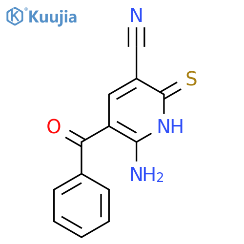 3-Pyridinecarbonitrile, 6-amino-5-benzoyl-1,2-dihydro-2-thioxo- structure