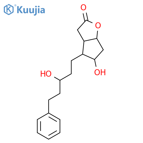 (3aR,4R,5R,6aS)-Hexahydro-5-hydroxy-4-(3R)-3-hydroxy-5-phenylpentyl2H-cyclopentabfuran-2-one structure