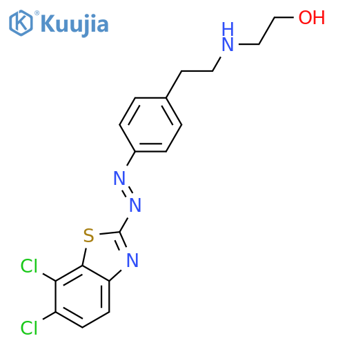 Ethanol, 2-[[4-[(6,7-dichloro-2-benzothiazolyl)azo]phenyl]ethylamino]- structure
