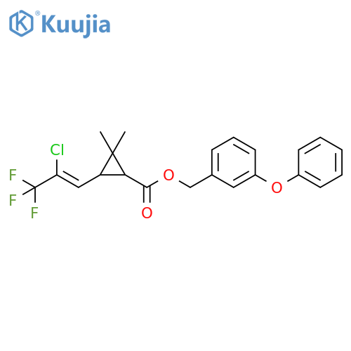 (3-Phenoxyphenyl)methyl Ester 3-(1Z)-2-chloro-3,3,3-trifluoro-1-propen-1-yl-2,2-dimethyl-cyclopropanecarboxylic Acid structure