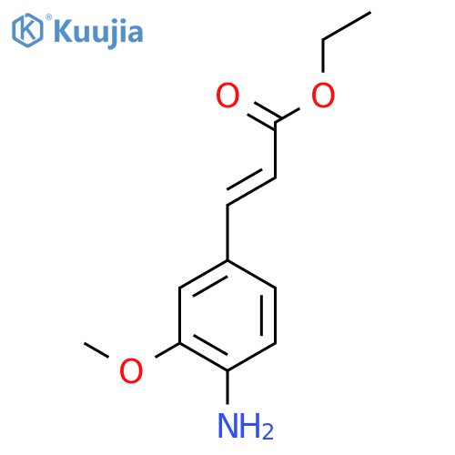 ethyl (2E)-3-(4-amino-3-methoxyphenyl)prop-2-enoate structure