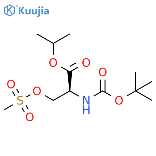 Isopropyl 2-(tert-butoxycarbonyl)-3-(methylsulfonyloxy)propanoate structure